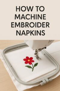 How To Machine Embroider Napkins